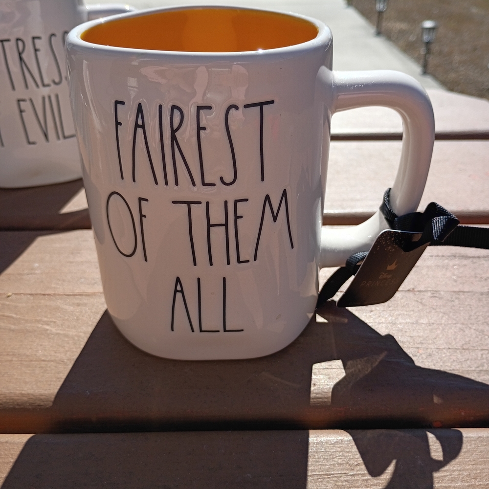 Rae Dunn White Mug with Orange Interior - Fairest of Them All